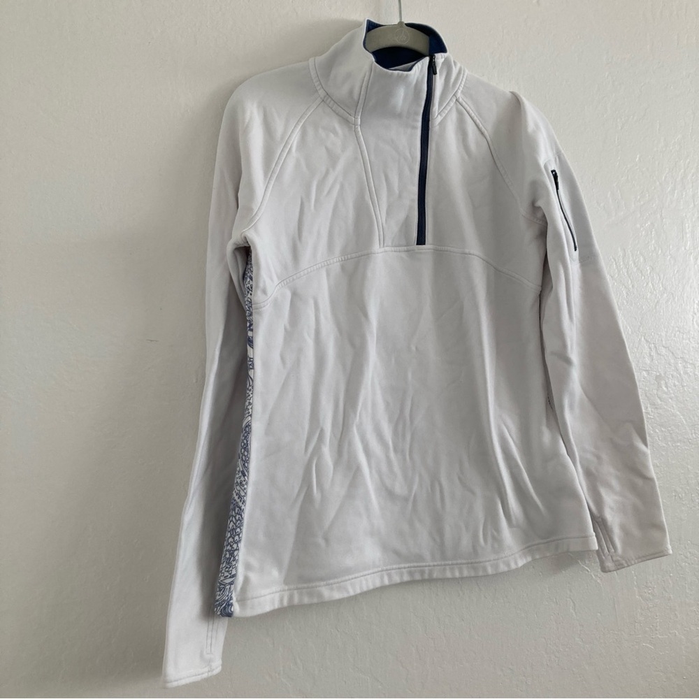 Title Nine 1/4 Zip Jacket Mock Neck Pullover Long Sleeve Workout Warmup Hiking M - Picture 2 of 12